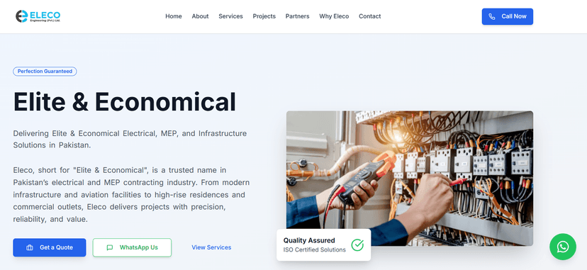 Eleco Engineering Brand Website