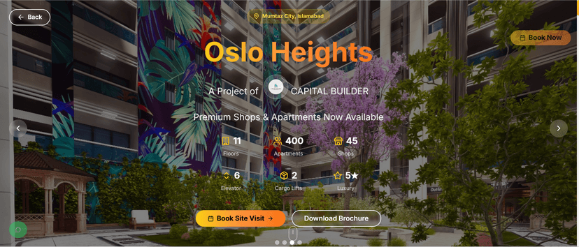 Oslo Heights High Rise Building Online Booking Website